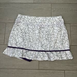 Jofit Sierra Swirl Piped Ruffle Golf Tennis Skort Ladies size Large